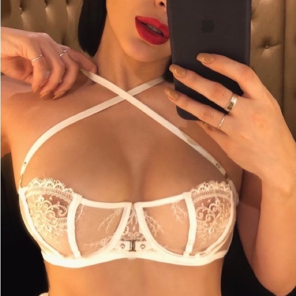 Honey Birdette Gabrielle Ivory Bra 32D - Picture 2 of 13